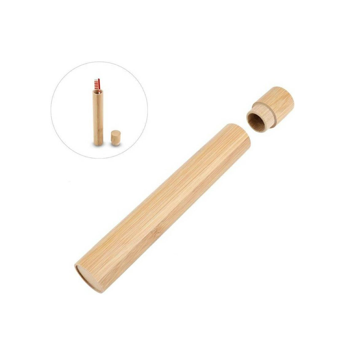 Social Portacepillo de dientes de bambú 