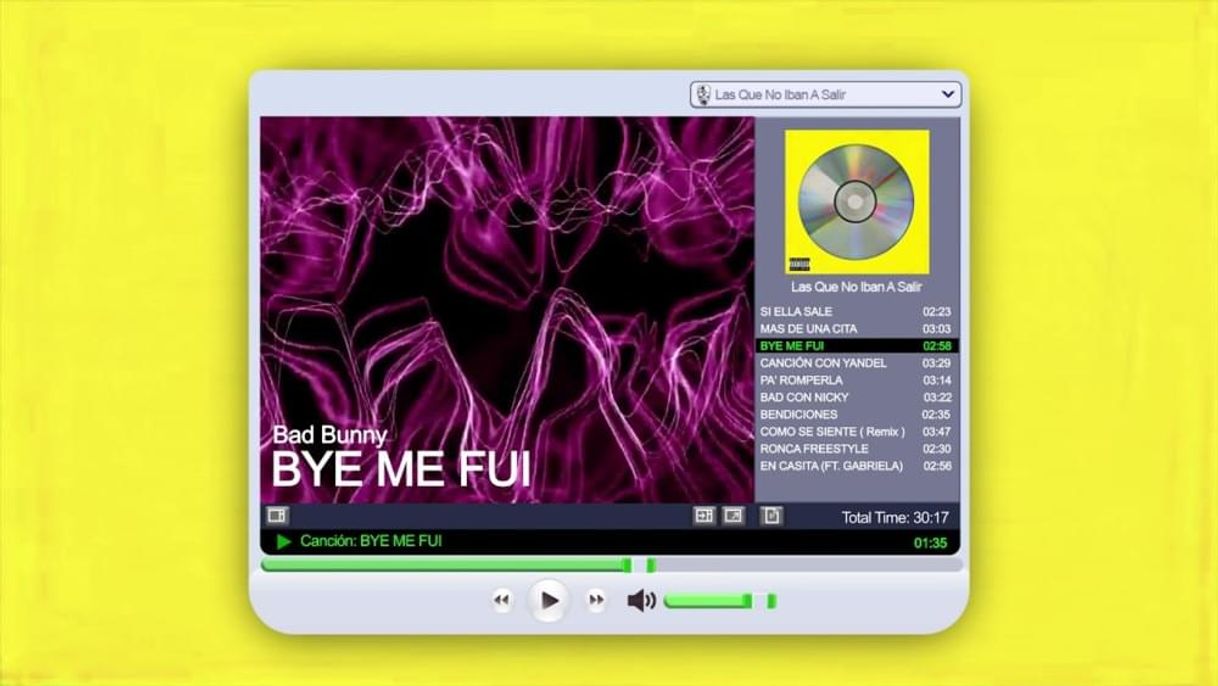 Canción BYE ME FUI