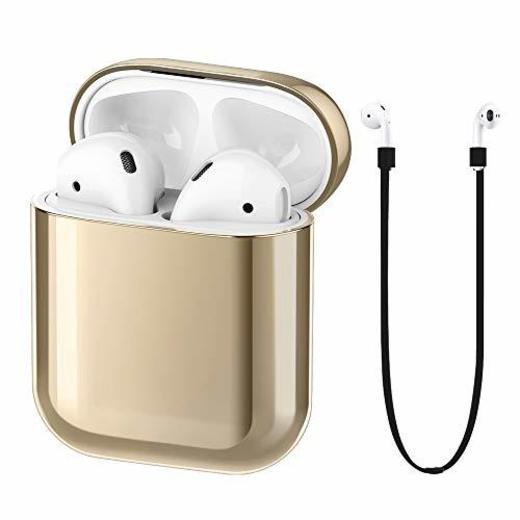FRTMA Compatible with Apple Airpods Case PC Protective Cover & Anti-Lost Lanyard