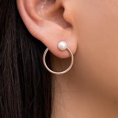 Social Pendientes de aro minimalista