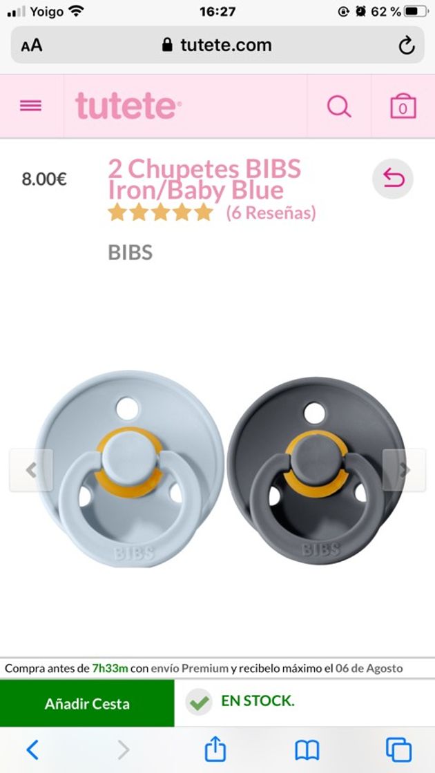 Producto 2 Chupetes BIBS Iron