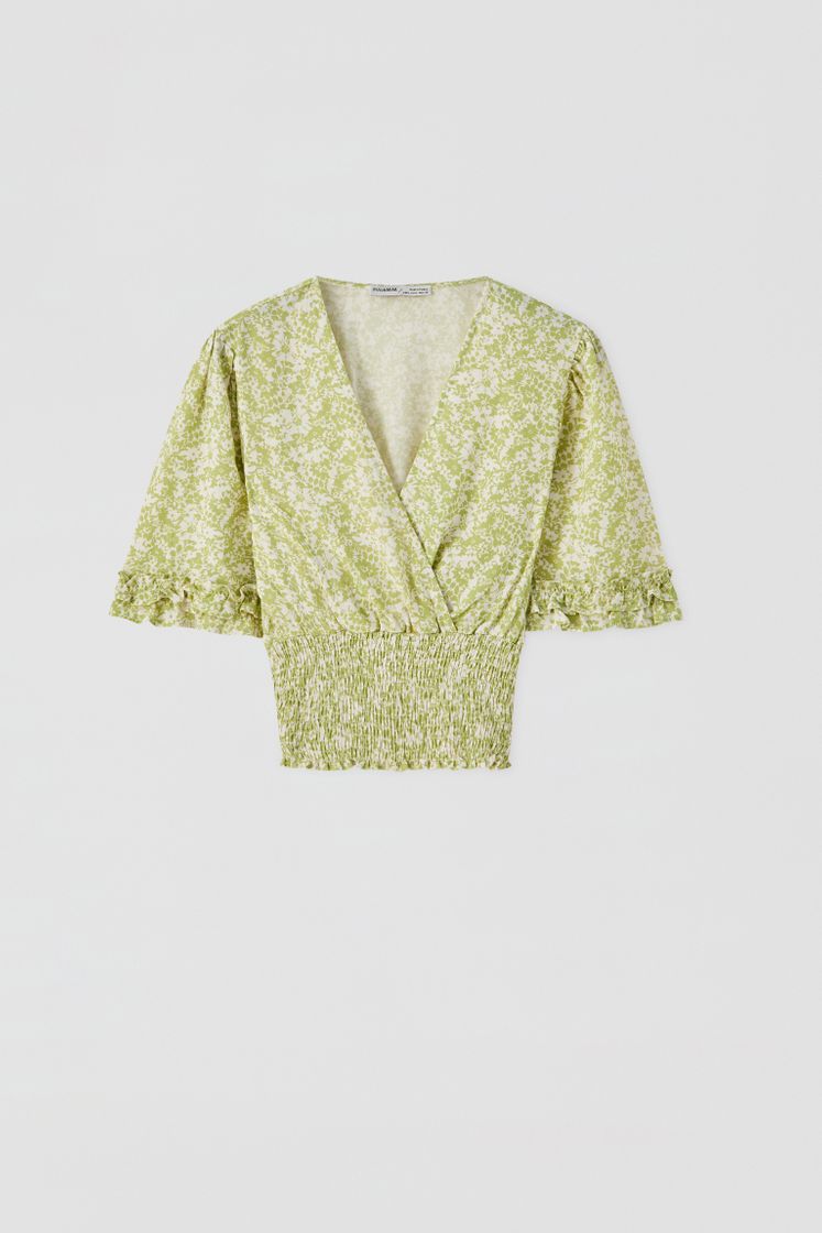 Producto Blusa verde estampado flores 