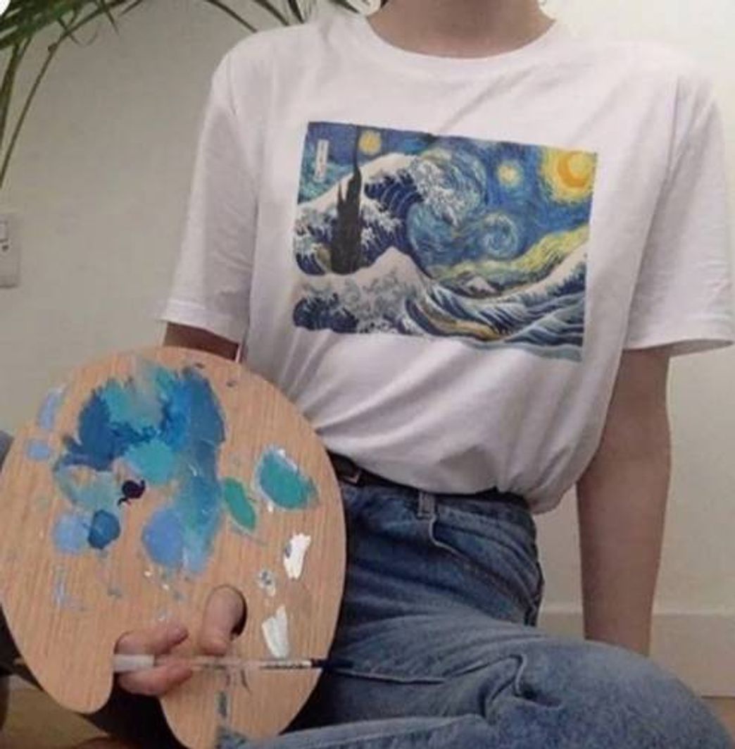 Fashion Camisa com estampa de uma obra de Van Gogh, art Hoe