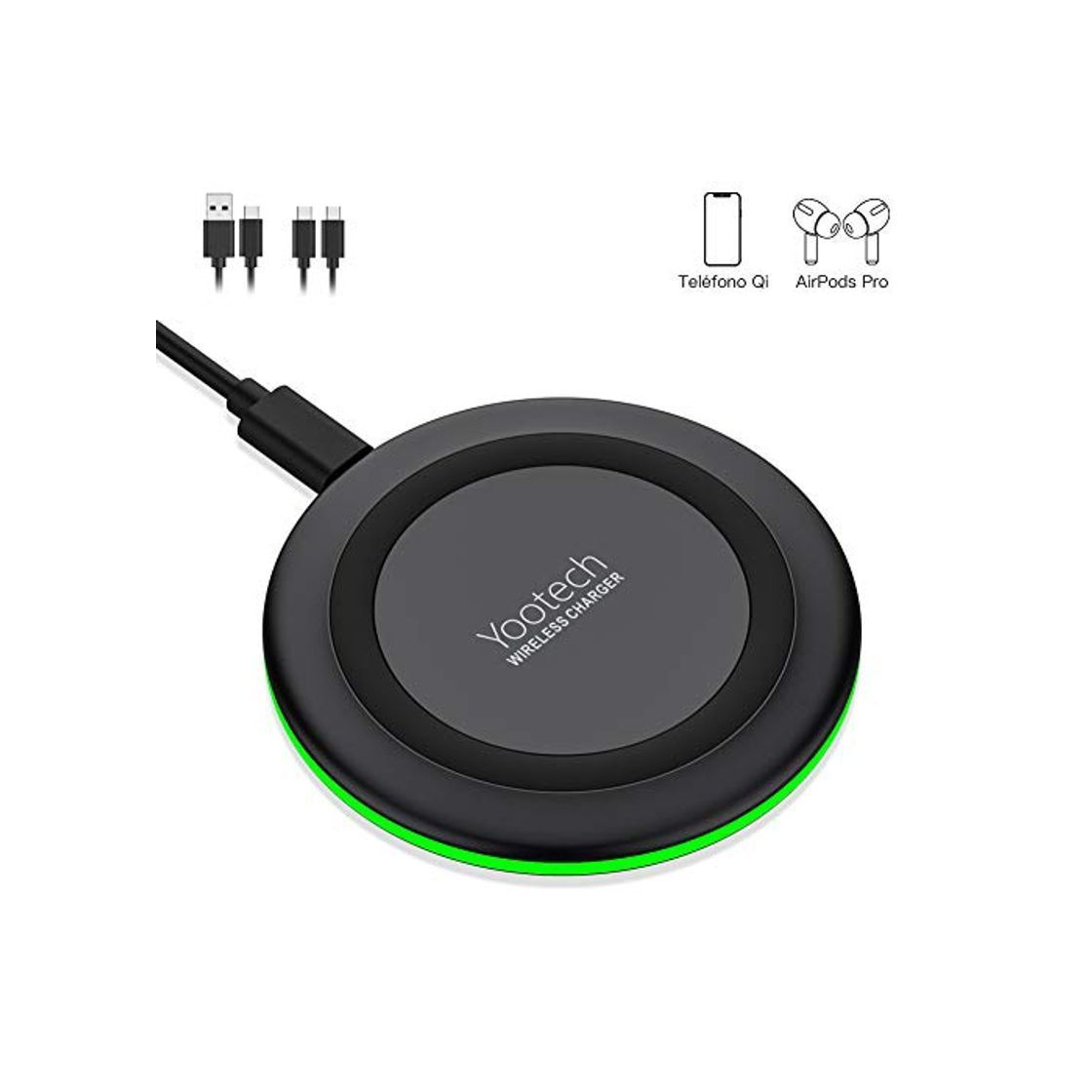 Social yootech Cargador Inalámbrico Rápido