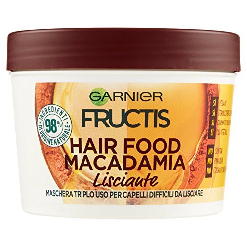 Social Garnier Fructis Hair Food Acondicionador de Macadamia Alisadora para Pelo Seco o
