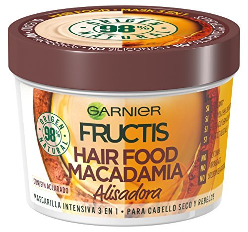 Social Garnier Fructis Hair Food Acondicionador de Macadamia Alisadora para Pelo Seco o