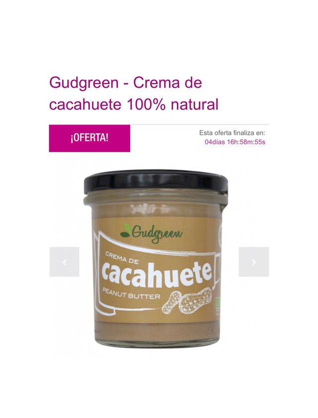 Producto Crema de cacahuete