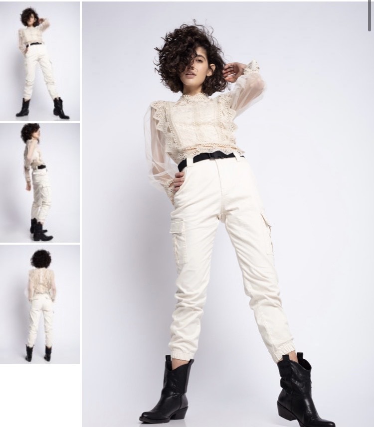 Social PANTALÓN LAULIA BAJO ELÁSTICO- BEIGE