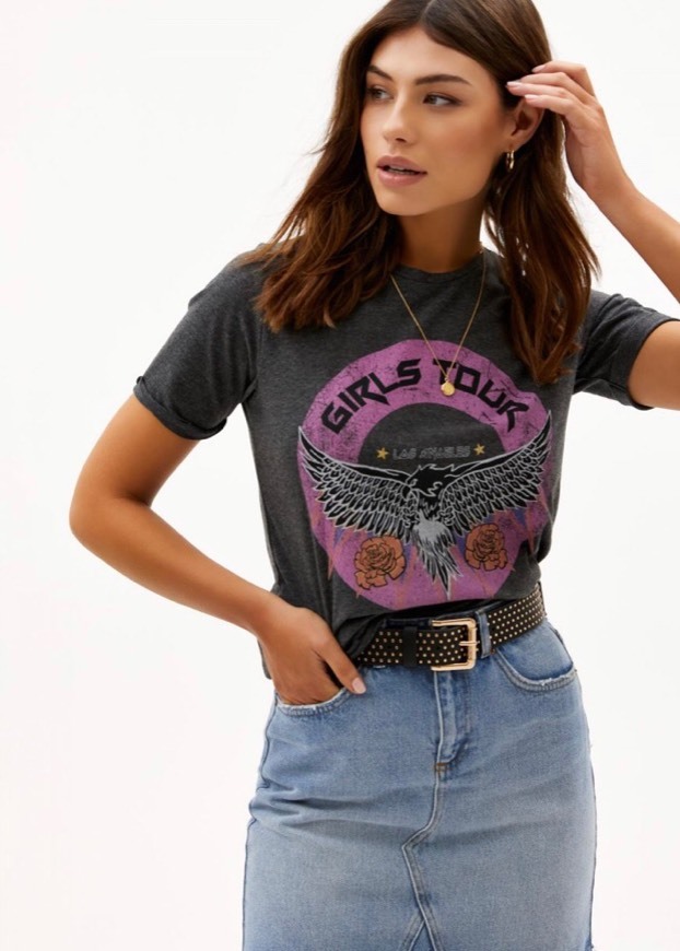 Social Girls on tour band tee - dark grey