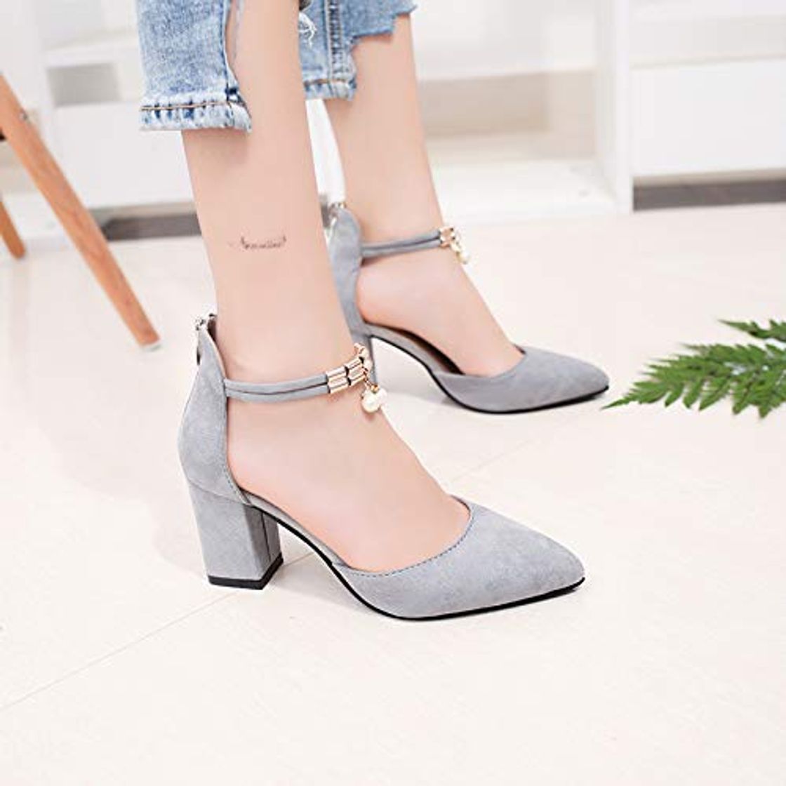 Fashion SMSZTYM Zapatos De Verano para Mujer Zapatos De Tacón con Punta Estrecha Zapatos De Vestir Tacones Altos Zapatos Náuticos Zapatos De Boda Sandalias De Tenis Feminino