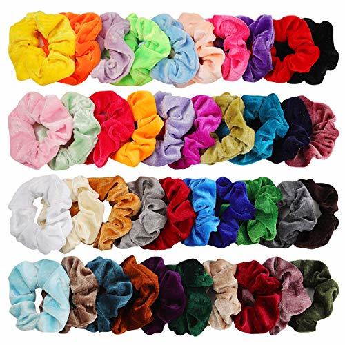 Belleza EAONE 45 Colors Hair Scrunchies Velvet Elastic Hair Ties Scrunchy Hair Bands