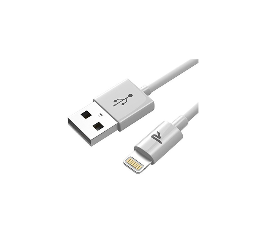 Electrónica Rampow Cable Lightning Cable Cargador iPhone-[Apple MFi Certificado]-Garantía de por Vida-Compatible con