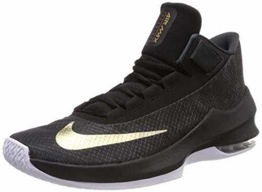 Nike Air MAX Infuriate 2 Mid, Zapatos de Baloncesto para Hombre, Negro
