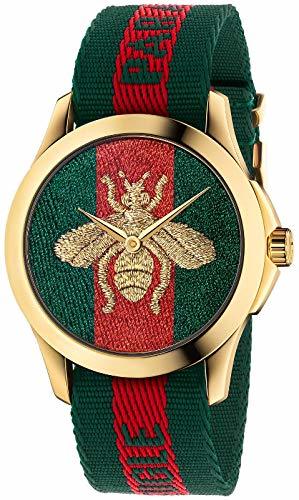 Fashion Reloj Gucci YA126487A Rojo Acero 316 L Unisex