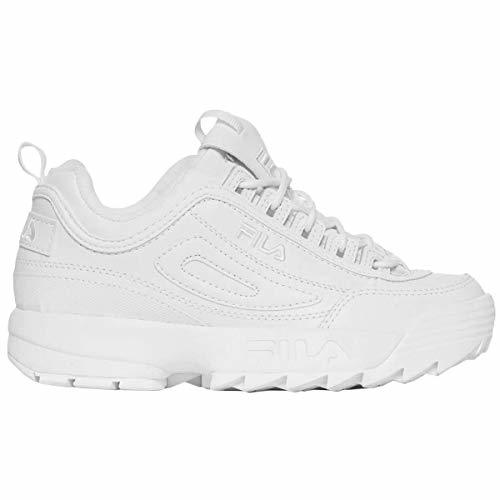 Fashion Fila Youth Disruptor II Synthetic Triple White Entrenadores 38.5 EU