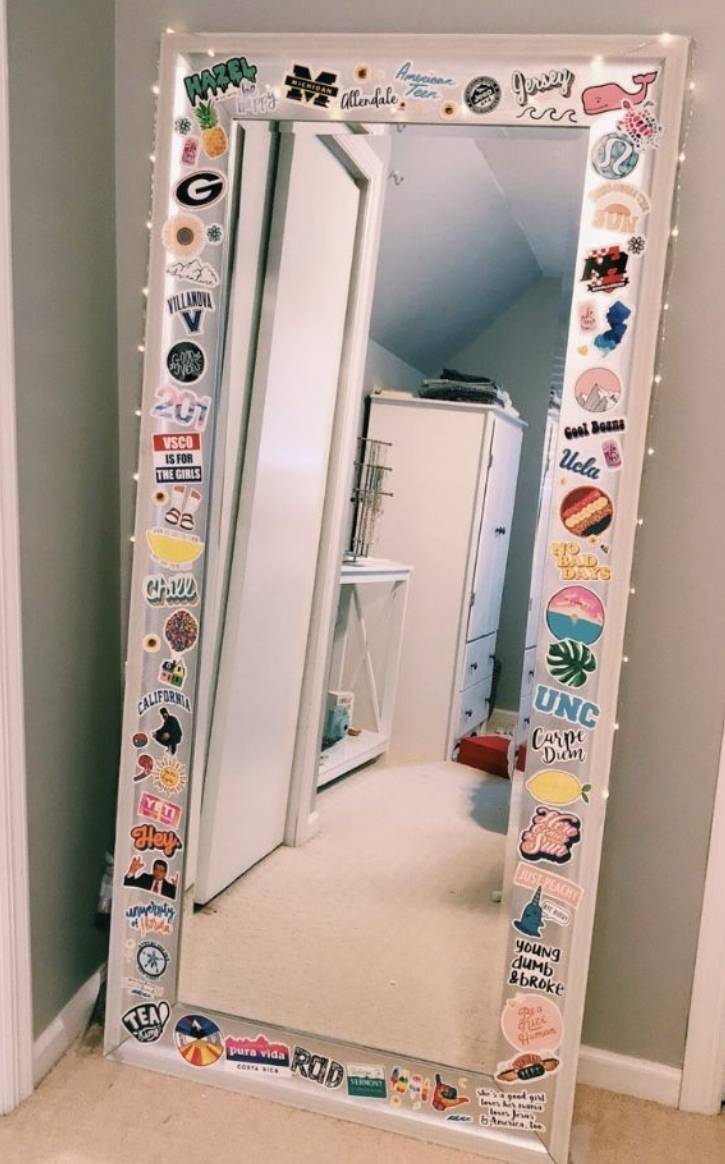 Social DISTRIGAL.SL HomeSouth - Espejo Rectangular de pie Dormitorio, Espejo Cuerpo Entero vestidor,