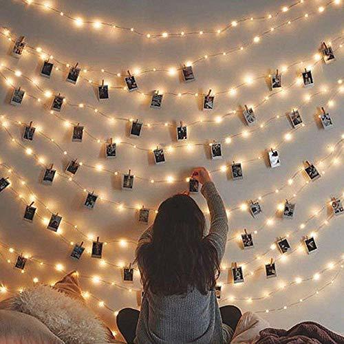 Home Cookey Clip cadena de luces LED - 40 Fotoclips 5M plana Betri