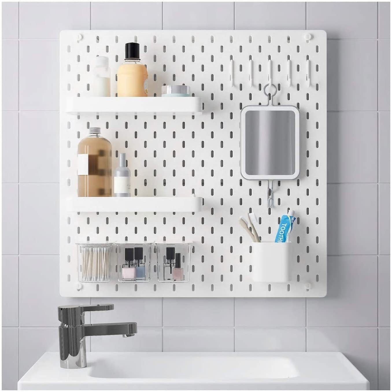 Lugar My Stylo Collection - Tablero de Clavijas, Color Blanco, 56 x 56