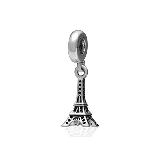 SHINING Charm viaje París torre Eiffel Dangle 925 plata encanto colgante para Europea