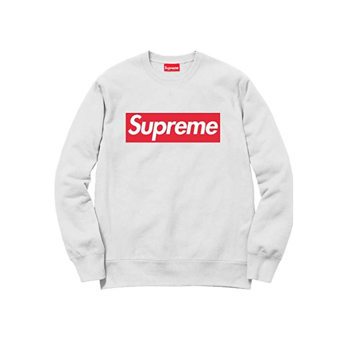 Fashion SUPREME SPAIN -Sudadera SFU01 Sweatshirt White -Sudadera SIN Capucha Unisex