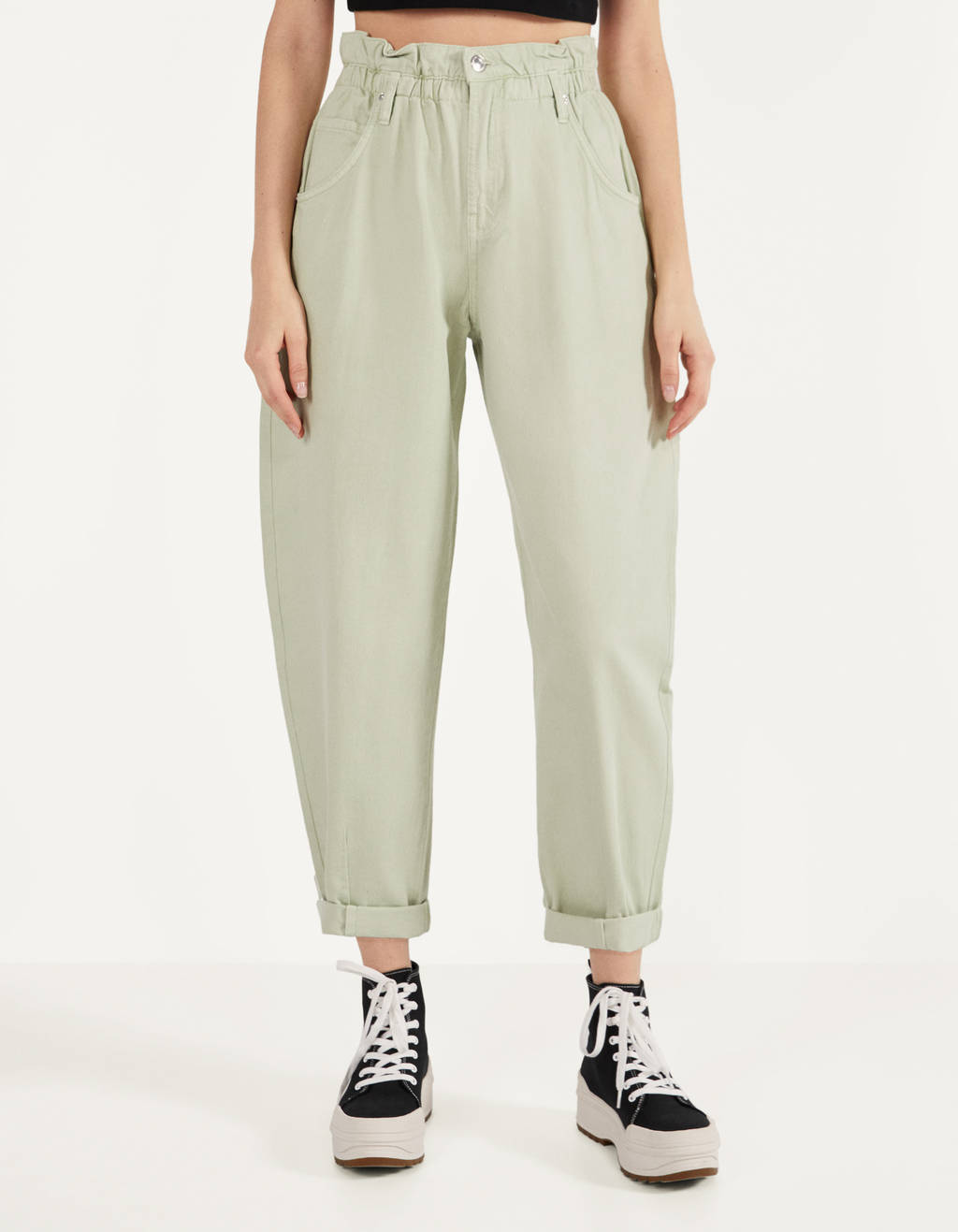 Fashion Pantalón Slouchy con cintura elástica - Última Semana - Bershka ...