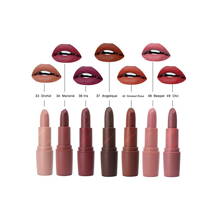 Belleza Aliver Lápiz labial mate y brillo labial 7 colors/set