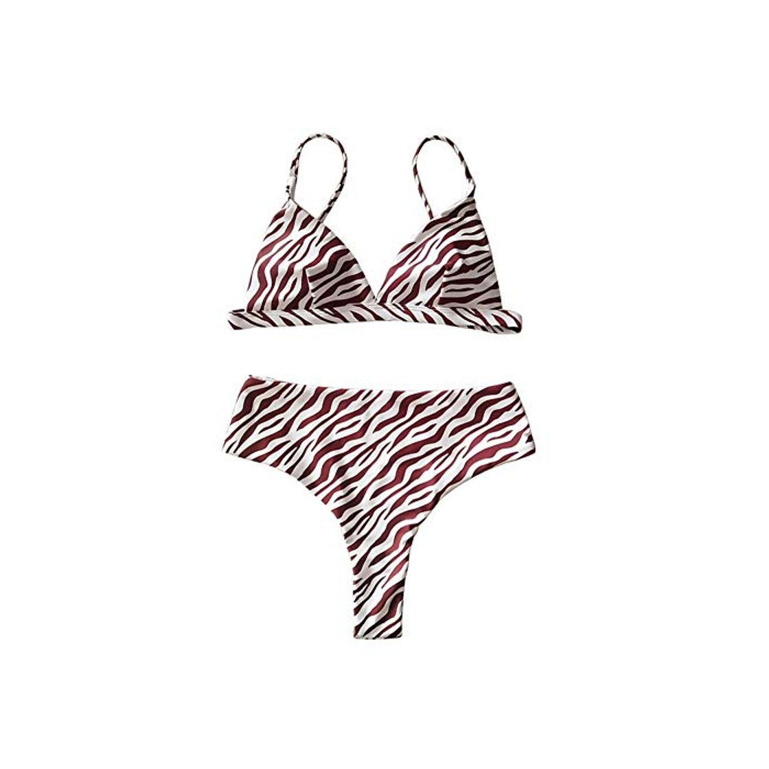 Fashion Momangel Moda Dama Leopardo Serpiente Estampado Cintura Alta Dividida Bikini Zebra S