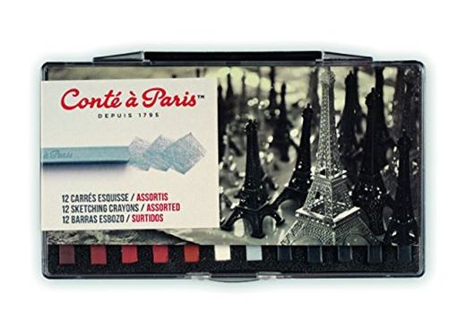 Conté à Paris - Set de 12 carrés de esbozo