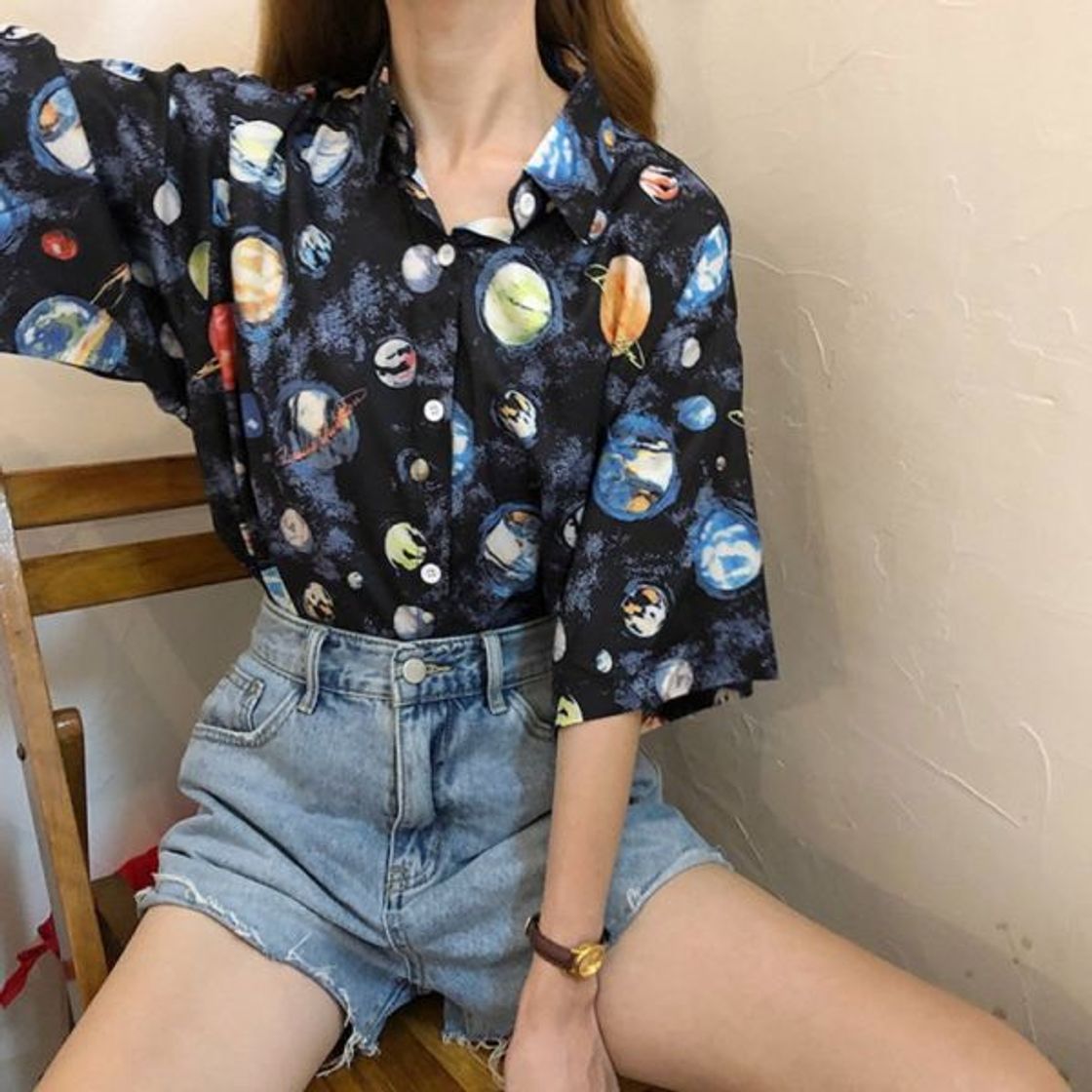 Moda Camisa de planetas