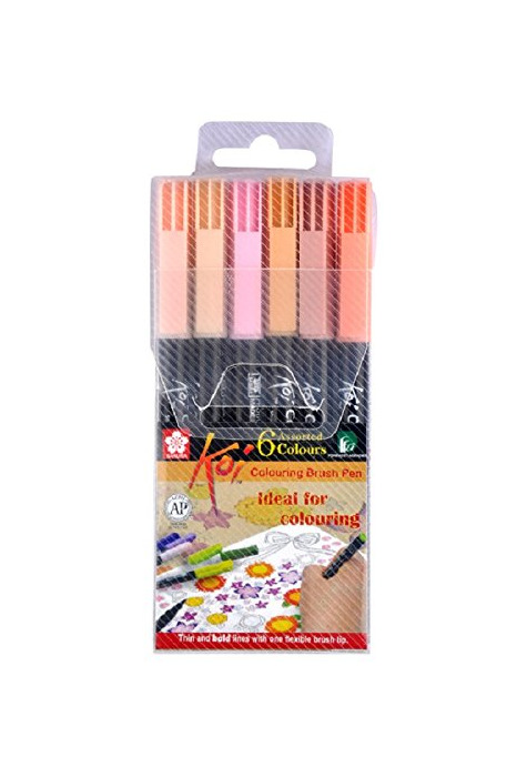 Producto Manga Sakura Koi Coloring Brush Pen Skin Tones 6 Pack