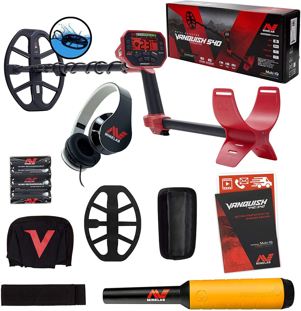 Categoría de hogar Minelab Vanquish 540 Pro Pack Detector de metales con bobina doble D