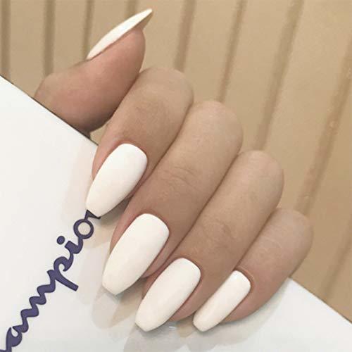 Social Sethexy 24 piezas Mate Bailarina Puro Color Uñas falsas Ataúd Cobertura total