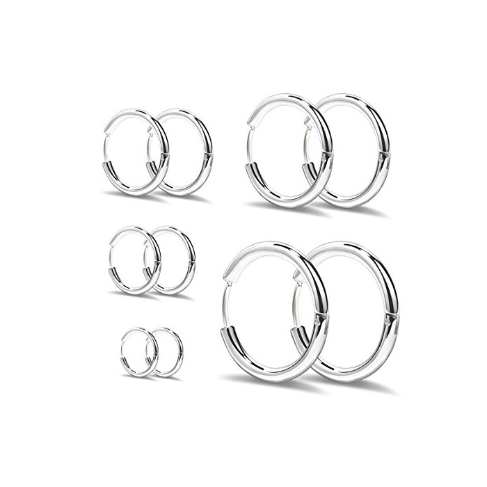 Social Bliqniq 5 pares de Pendientes de los Aros de las Mujeres Hombres