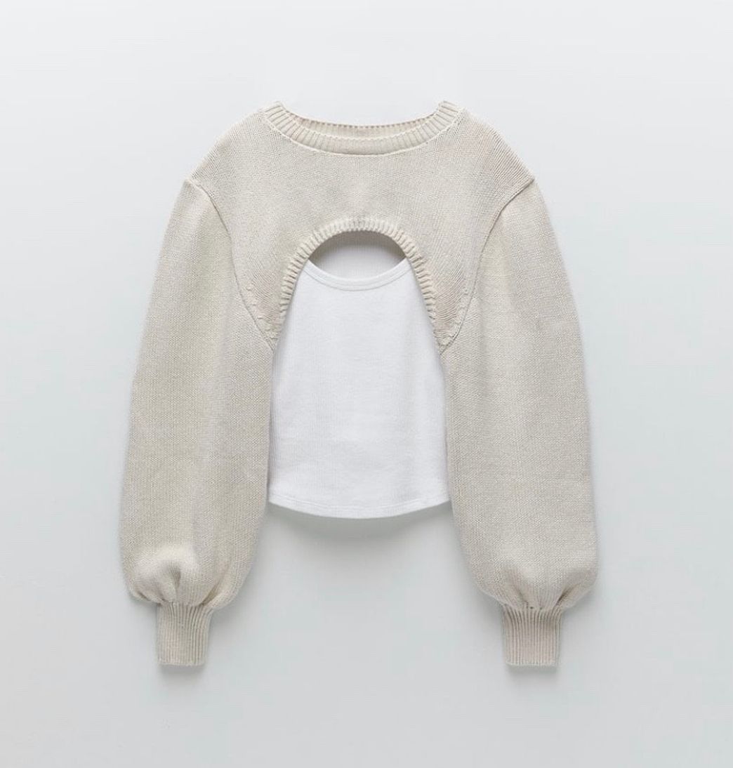 Fashion TOP WITH CONTRAST SWEATER | ZARA International