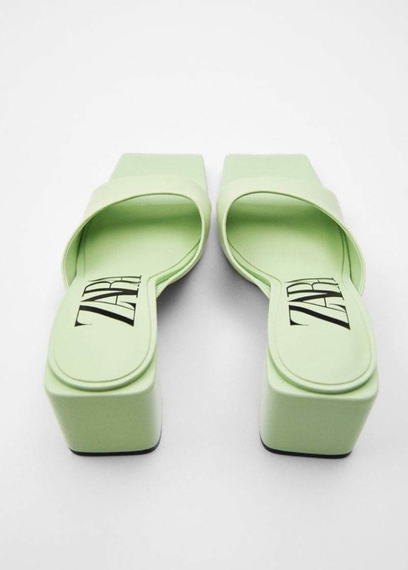 Social LEATHER HIGH-HEEL SANDALS WITH SQUARE TOES | ZARA ...