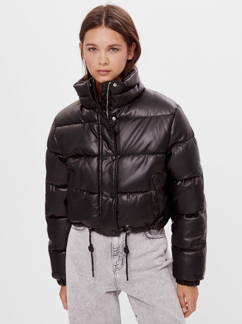 Fashion Faux leather puffer jacket - null - Bershka Spain