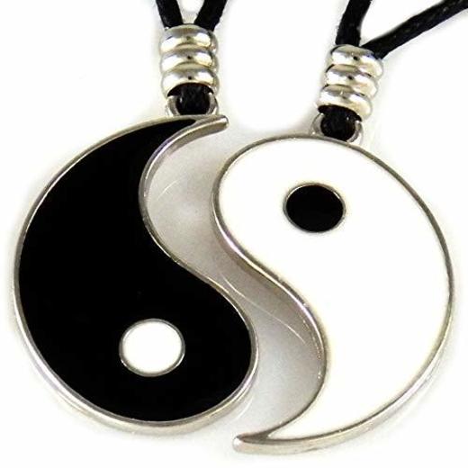AKIEE Collar Yin Yang para Hombre Mujer Niños Niñas Ajustable Colgante Taichi