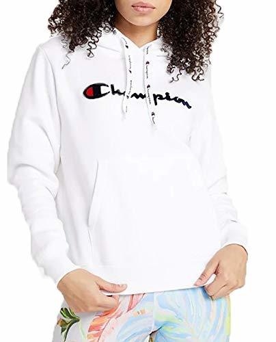 Moda Champion Sudadera con Capucha para Mujer Hooded 111965 WW001 Blanco