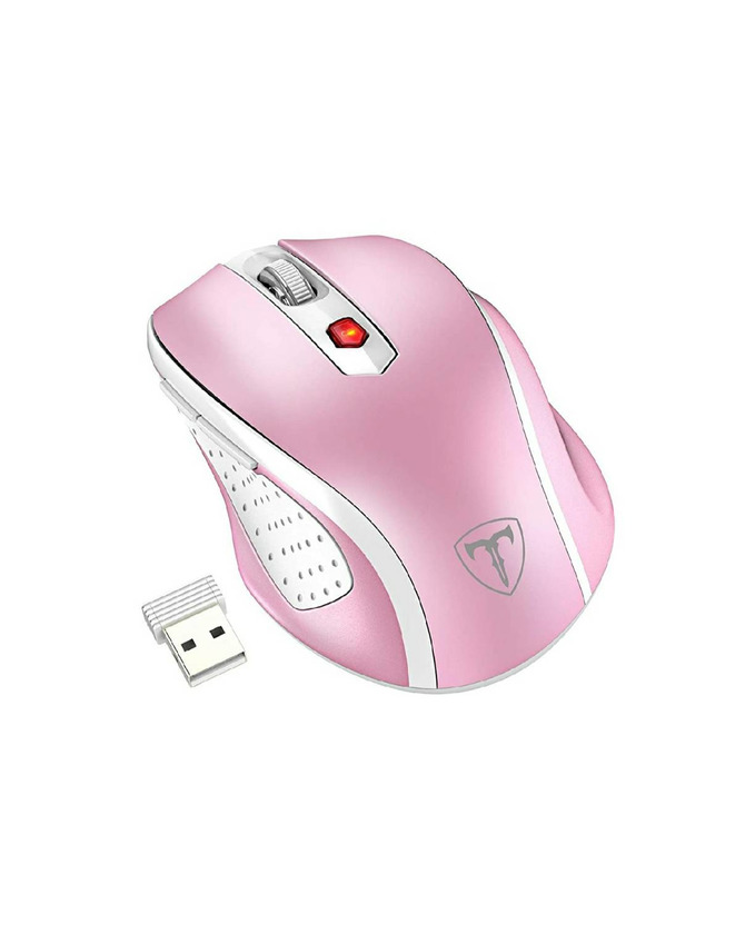 Raton inalámbrico rosa