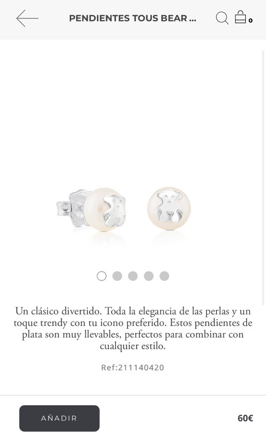 Producto Pendientes TOUS Bear de Plata