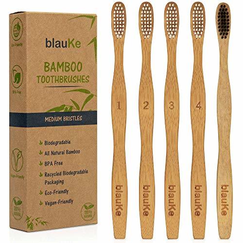 Product 5 Cepillos de Dientes de Bambú Dureza Media: 4 Cepillos de Bambu