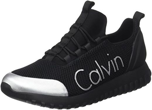 Calvin Klein Jeans Ron Mesh/Brushed Metal, Zapatillas para Hombre, Negro