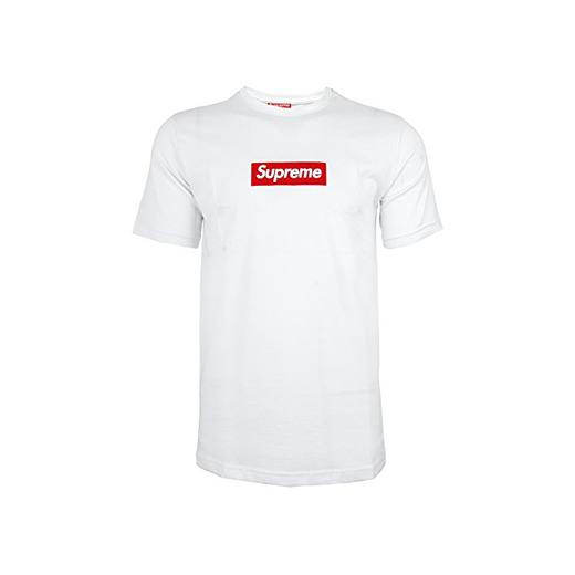 Supreme Italia - Camiseta con diseño Hombre suts 1103 Blanco Dope Skate Streetwear Mode White-Red