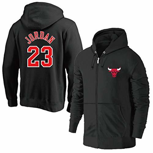 Moda Chicago Bulls Michael Jordan Baloncesto Deportes Chaqueta Sudadera con Capucha y Cremallera