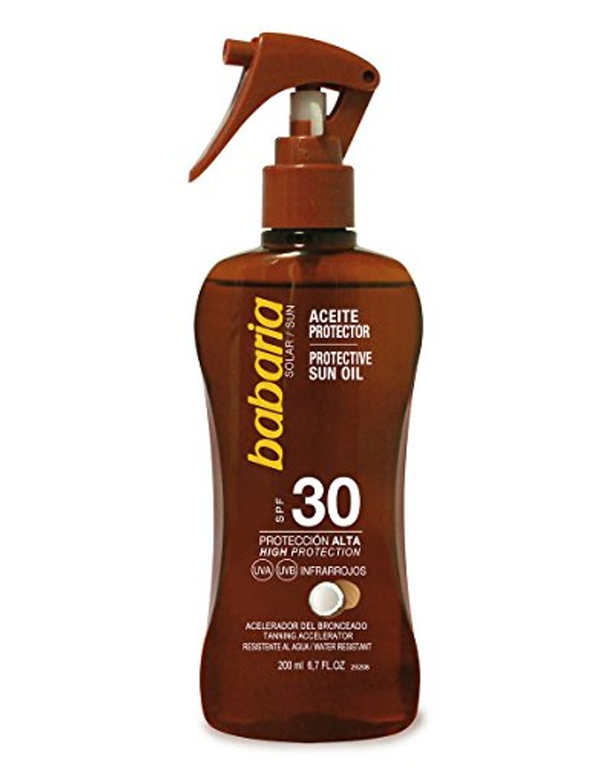 Lugar Babaria Pistola Aceite Protector Solar Coco SPF30-200 ml