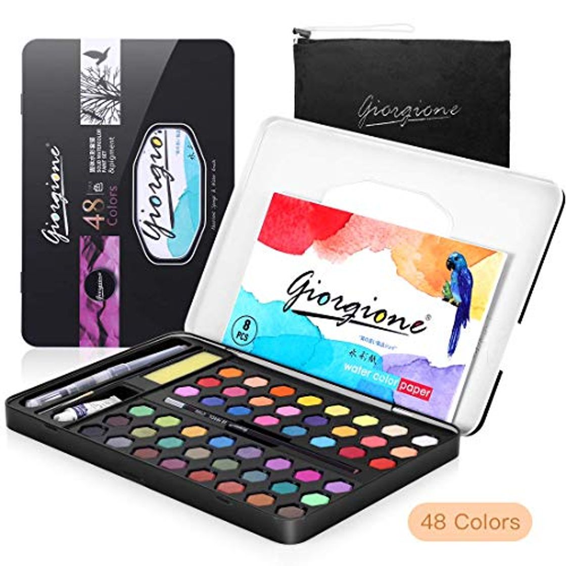 Social 48 Color Kit de Pintura de Acuarela