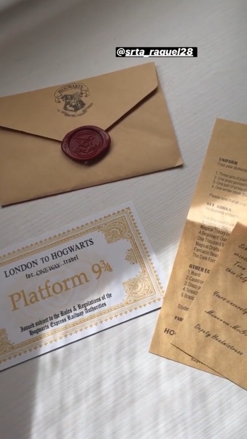 Moda Carta hogwarts