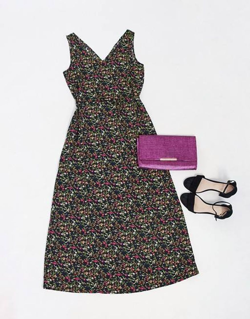 Social ✨Vestido Largo con estampado de florecitas✨