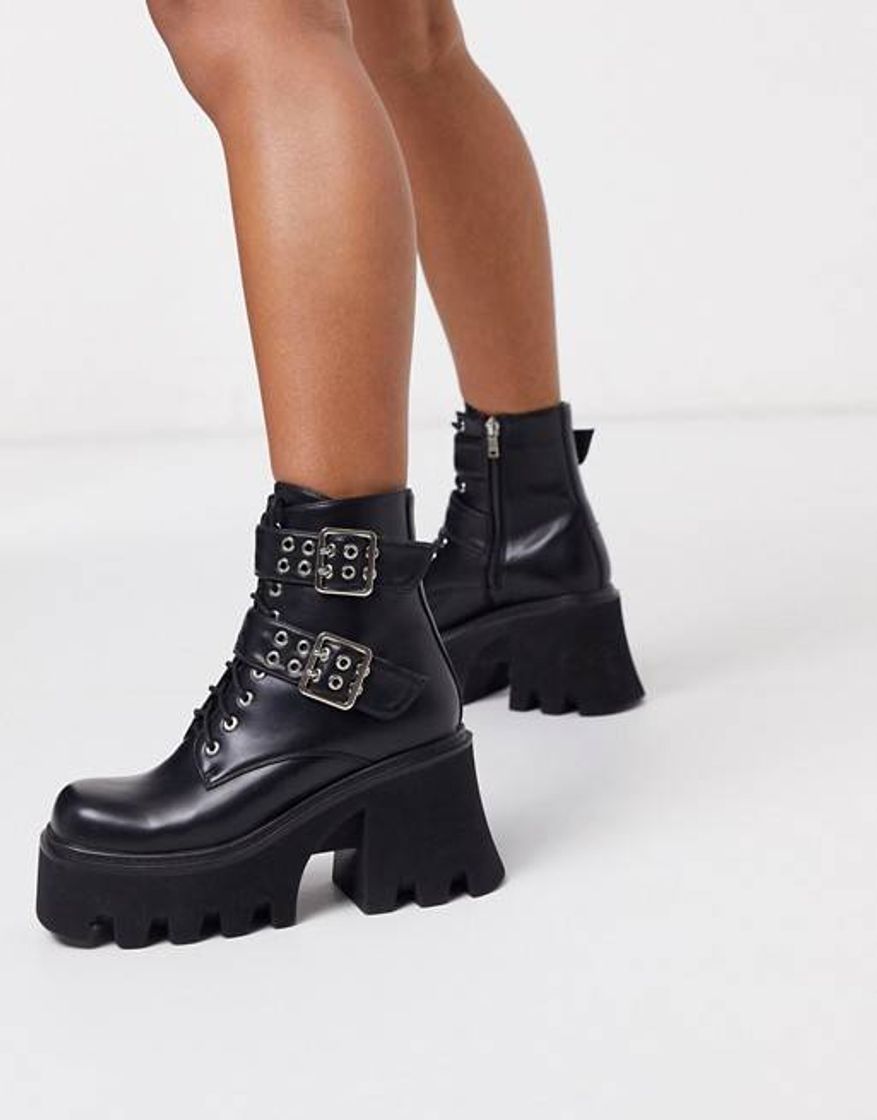 Producto Botas de tacón con hebillas en Negro👀