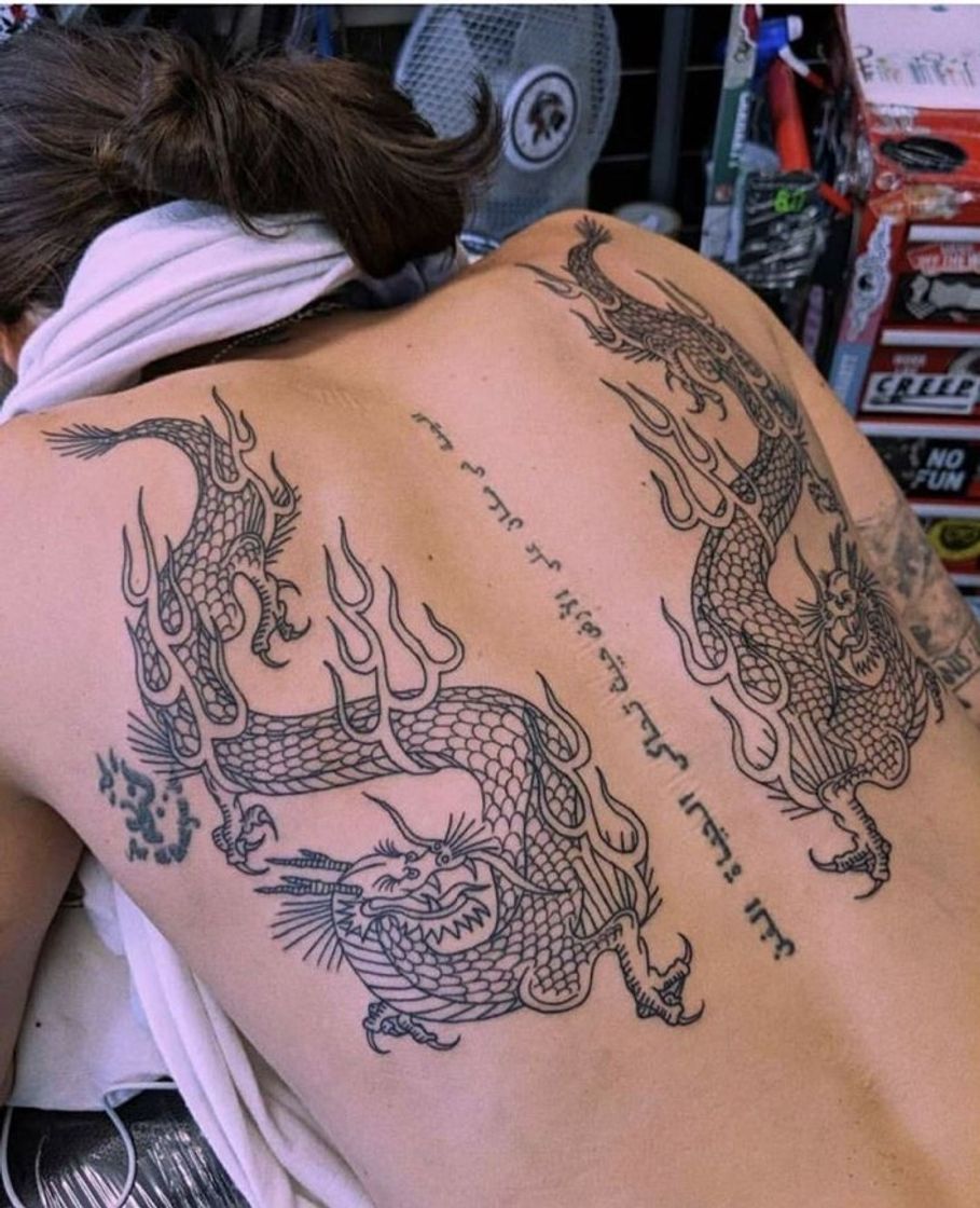 Moda Tatuagem dragões